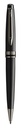 Parure stylo à bille + plume silhouette gris metallisée