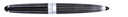 Coffret Cadeau Stylo Plume Aero Stripes - Aluminium & Noir - 1 Stylo Plume + 1 flacon d’Encre Noire + 1 Étui en Cuir