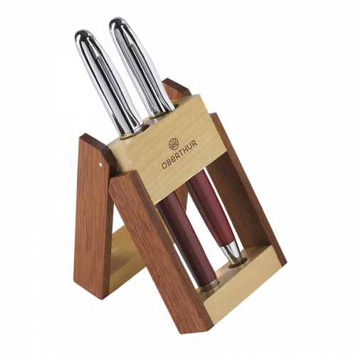 [P-257070] Parure stylo plume + bille bois sequoia bois de rose